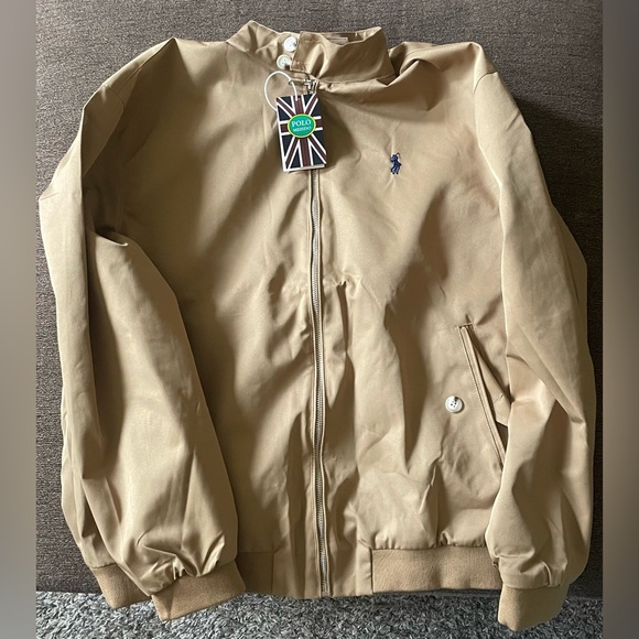 Polo Ralph Lauren icon logo twill harrington jacket in tan